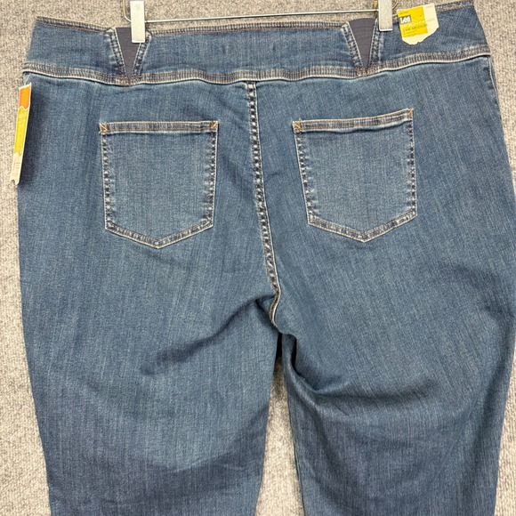 Lee Jeans Womens 24W Blue Natural Fit Straight Adjustable Waistband Denim NWT - Picture 16 of 16
